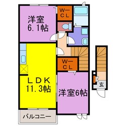 パレ　ドゥールA・B・C・Ｄの物件間取画像